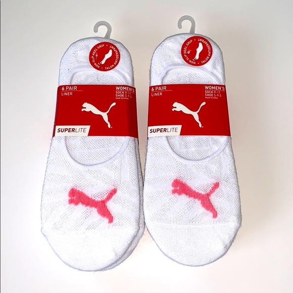 Puma Superlite Socks - 6 Pair shoe size 5-9.5